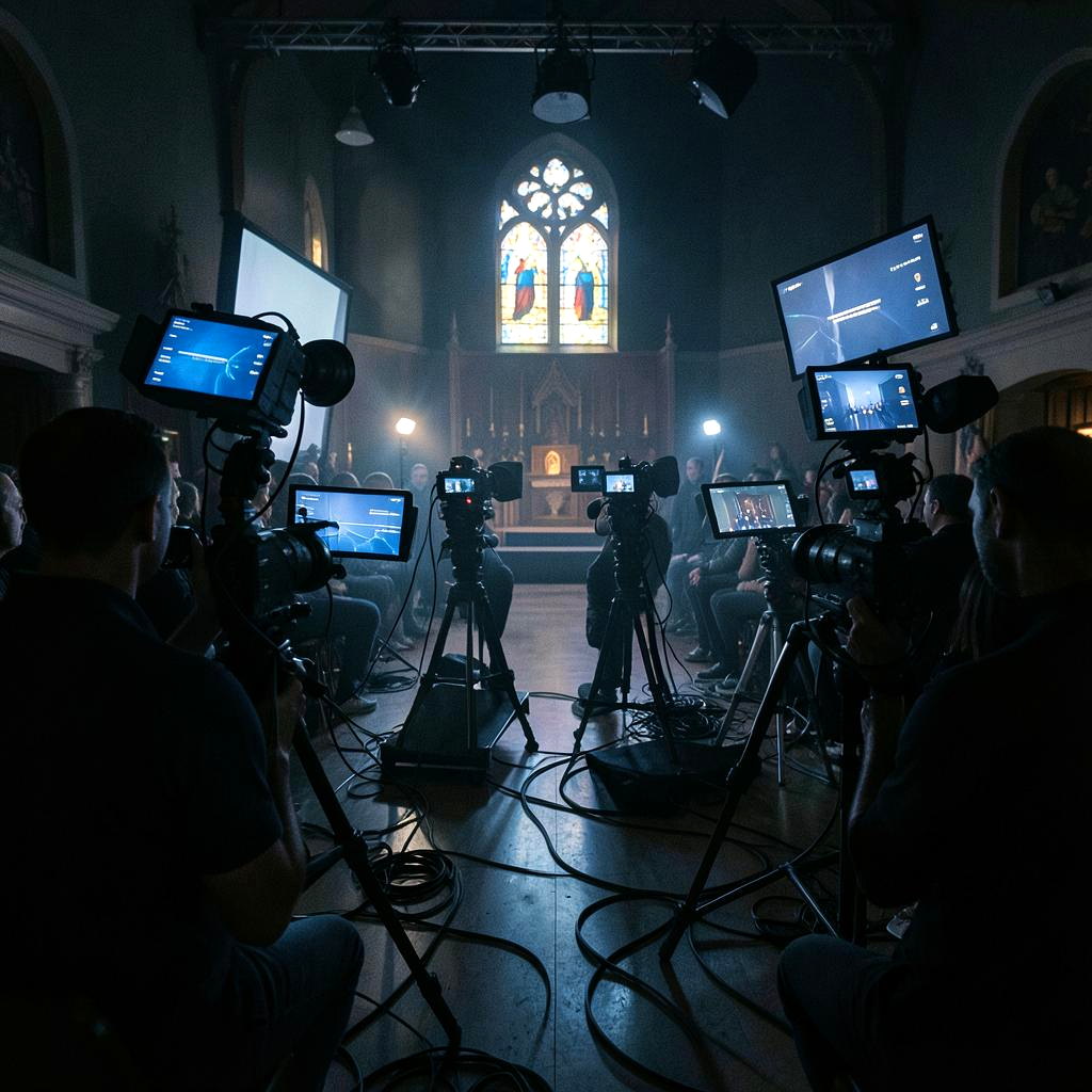 Professional multicamera church live stream